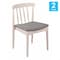 Flash Furniture Chester Solid Wood Antique Wht Dining Chairs w/Curved Spindle Backrests and Beige Vinyl Seats, 2PK 2-XU-DG-W0359-ANTWHT-GG - alternate 8